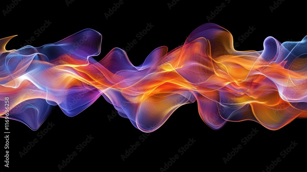 Obraz premium Abstract Colorful Waves Flowing Design