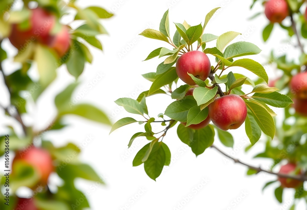 Obraz premium red apples on a branch