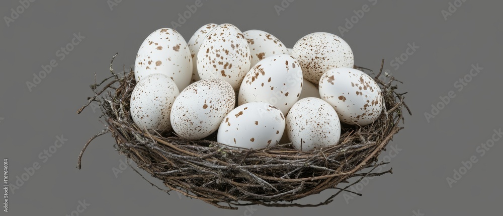 Obraz premium Nest Decorated Ostrich Eggs