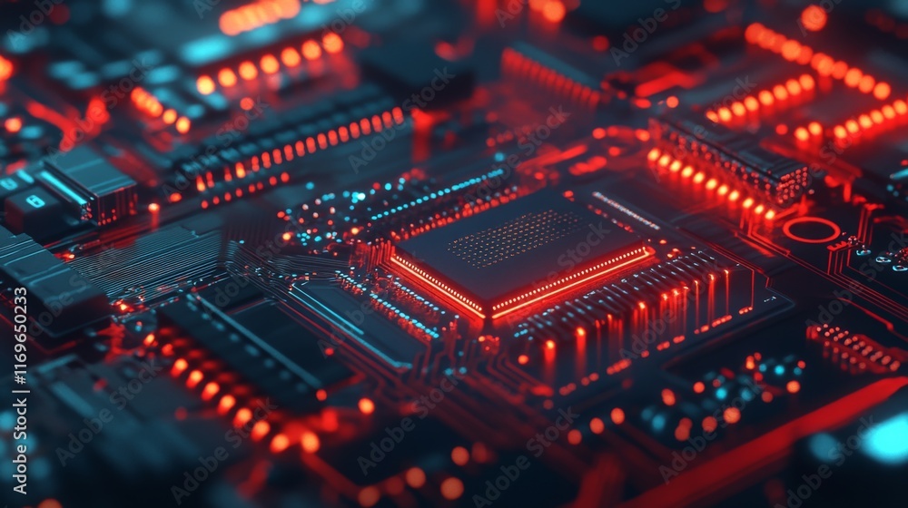 Bright Abstract Circuit Animation for Computing Chips Bright Abstract Circuit Animation for Computing Chips