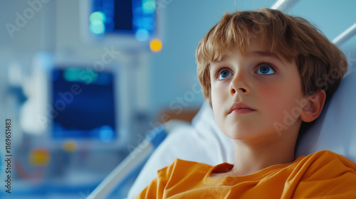 Terrifying emotions - a boy finds out in the hospital that she is incurably ill photo