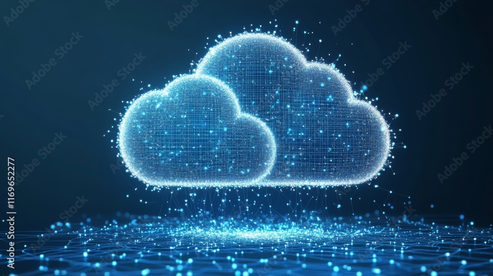 Dynamic 3D Cloud Technology Background for Digital Use Dynamic 3D Cloud Technology Background for Digital Use