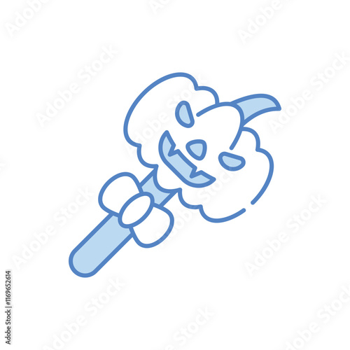 Pumpkin Lolipop  vector icon