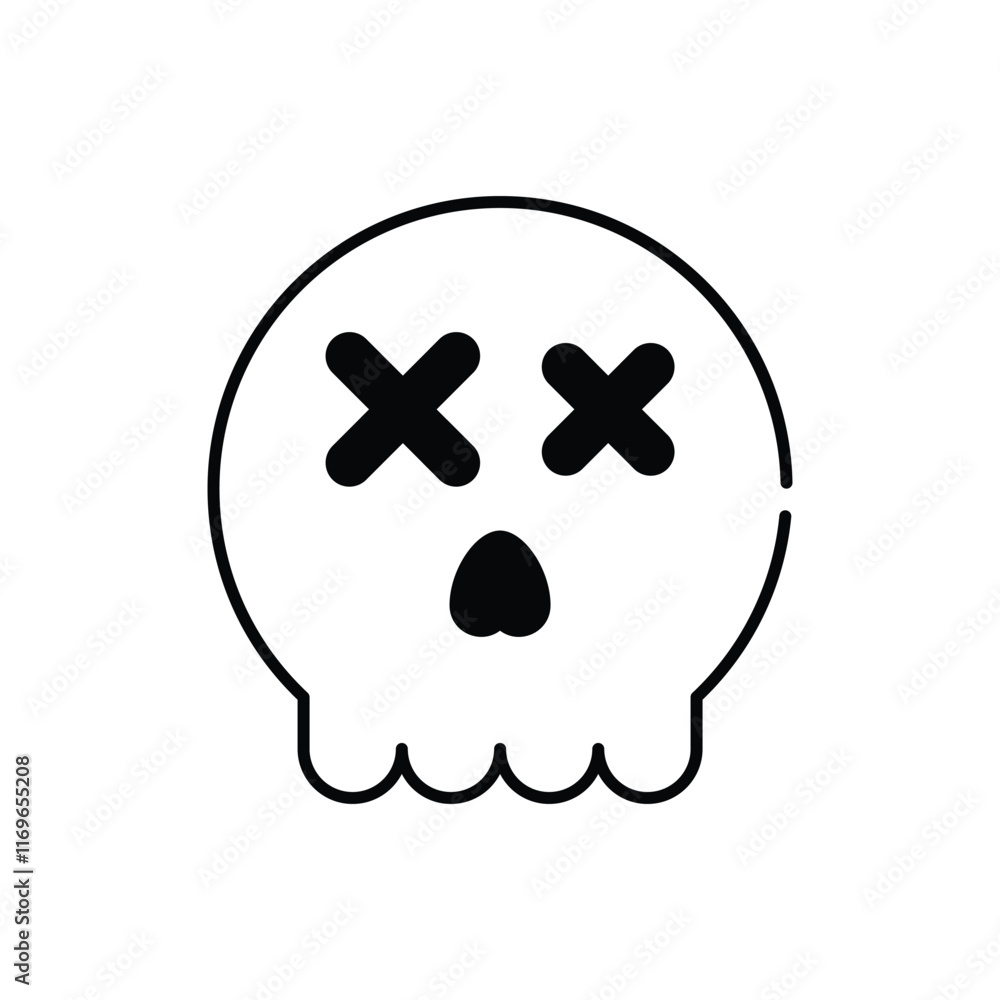Halloween Skull vector icon Halloween Skull vector icon