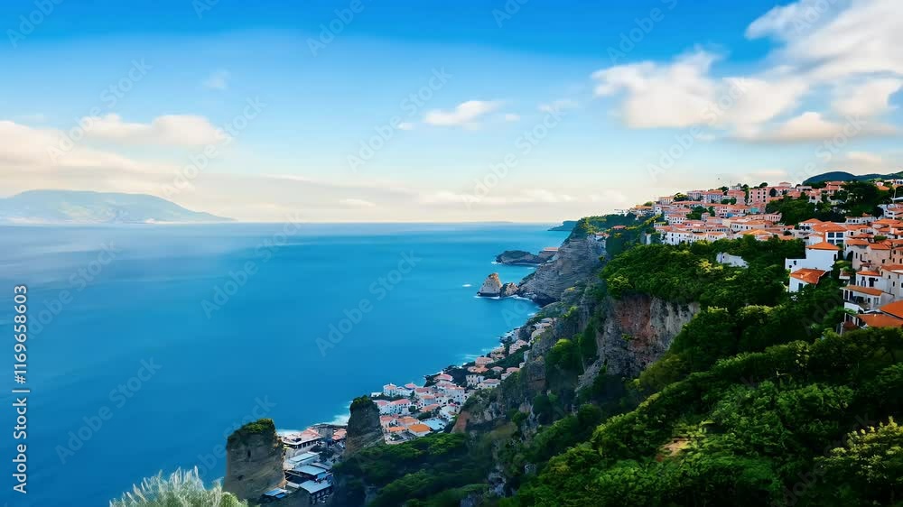 video of Time Lapse View Showcasing Beautiful Sunny Day Stunning Coastal Scenery video of Time Lapse View Showcasing Beautiful Sunny Day Stunning Coastal Scenery