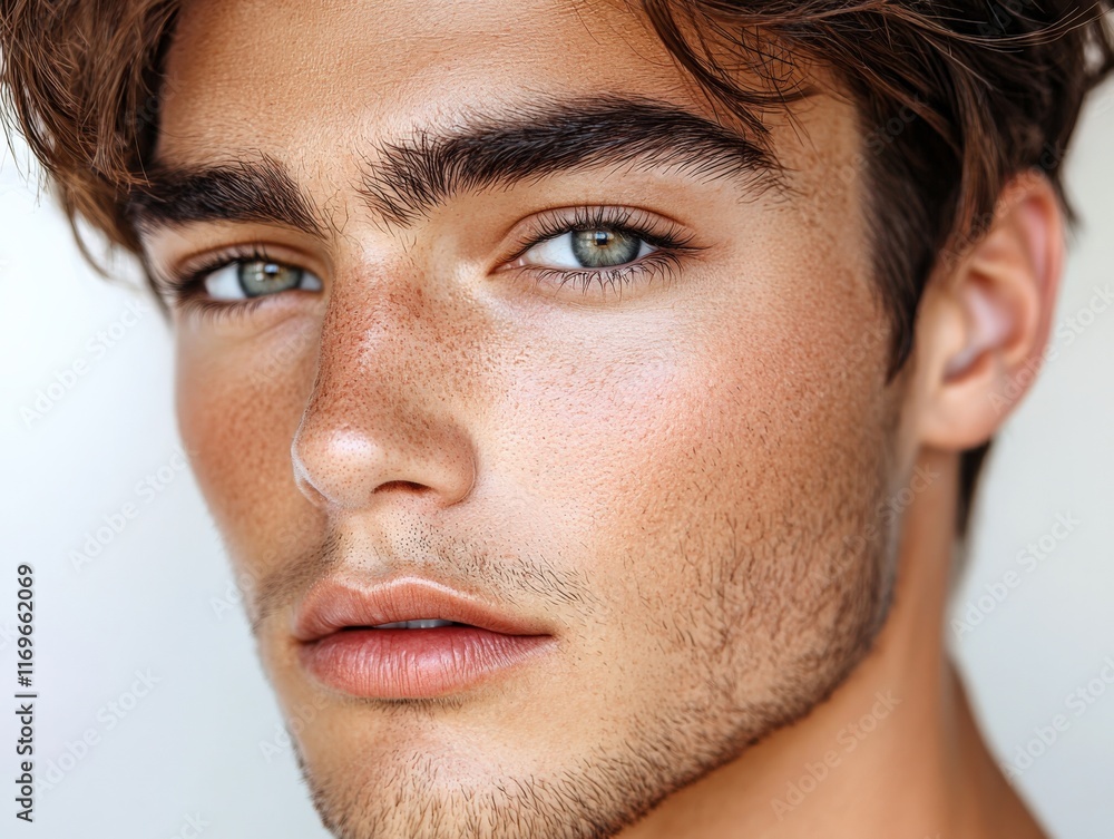 Fototapeta premium Striking Male Portrait with Captivating Eyes