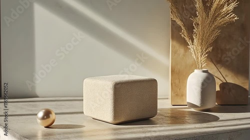 Wallpaper Mural Soft textures and minimalist decor create a serene atmosphere in a sunlit space with artistic elements and natural materials Torontodigital.ca