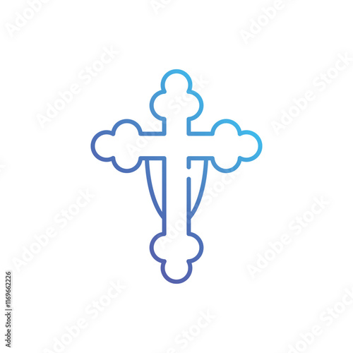 Cross vector icon