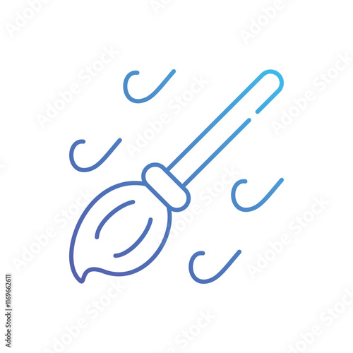 Flying Broom vector icon