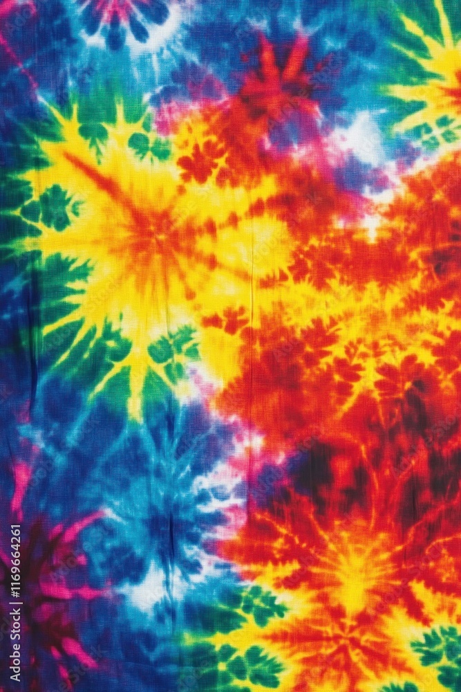 Bright and swirling colors create a lively tie dye pattern typical of retro and boho styles Bright and swirling colors create a lively tie dye pattern typical of retro and boho styles