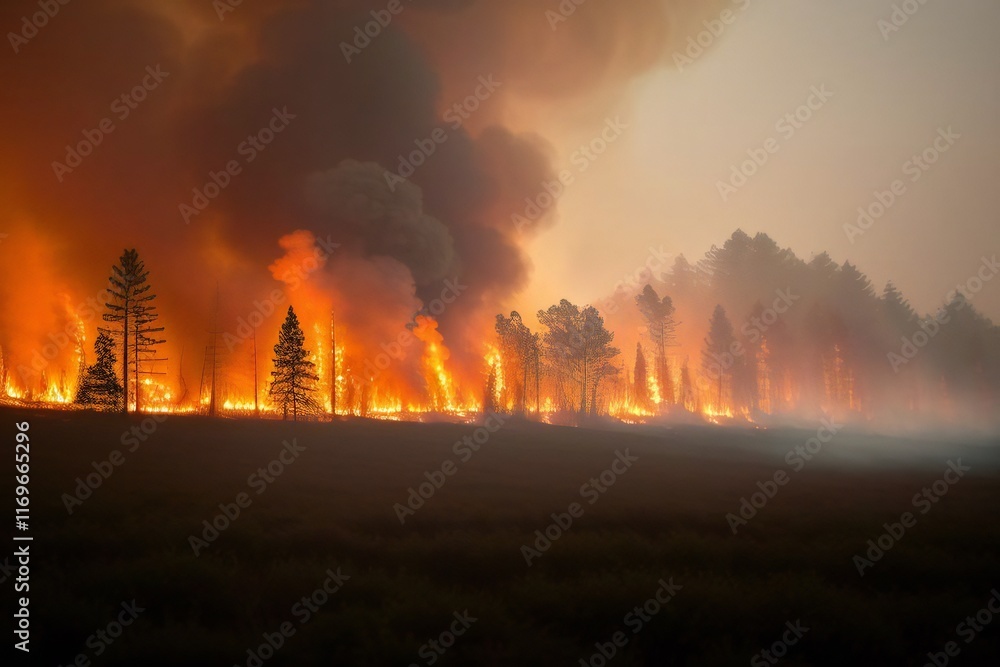 Obraz premium Forest Fire