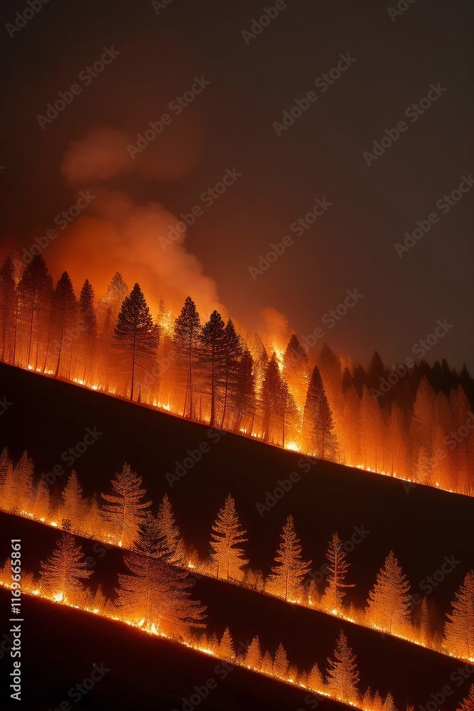 Obraz premium Forest Fire