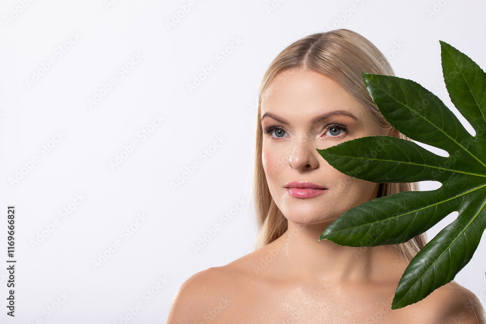 Beauty and Nature A Serene Portrait of a Woman Surrounded by Leaves in a Peaceful Setting Beauty and Nature A Serene Portrait of a Woman Surrounded by Leaves in a Peaceful Setting