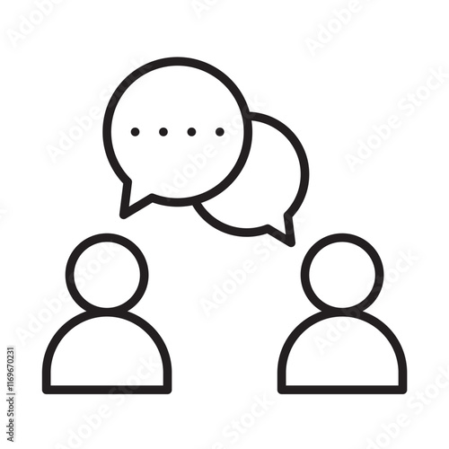 consulting icon line vector design with trendy style