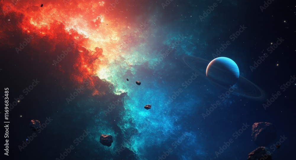 Fototapeta premium Colorful Nebula in Outer Space.