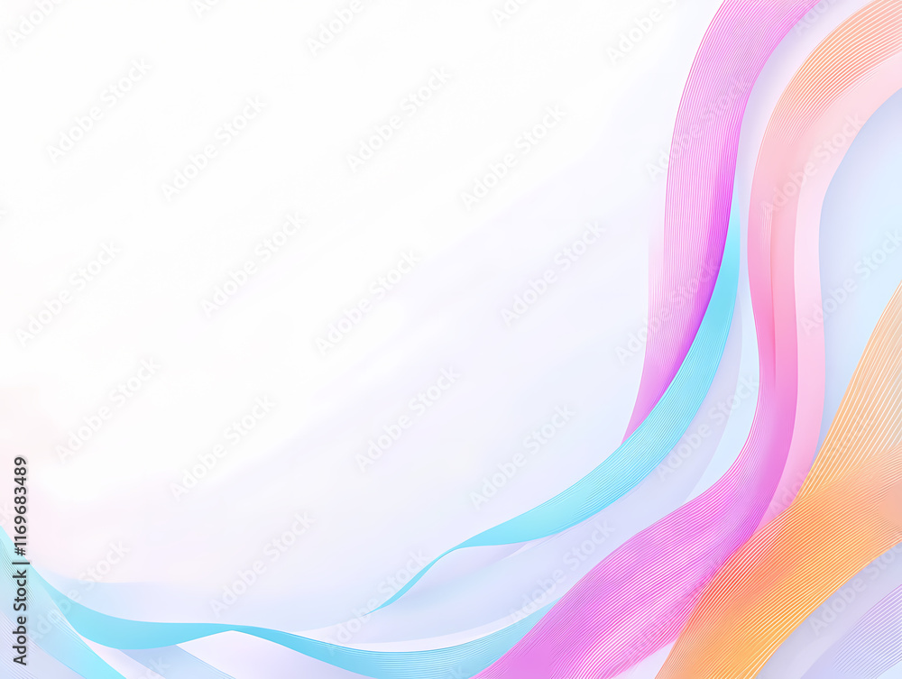 Soft pastel ribbons swirl and flow across a white background, creating a serene and dreamy aesthetic. Perfect for backgrounds, design elements, or adding a touch of elegance to your projects. Soft pastel ribbons swirl and flow across a white background, creating a serene and dreamy aesthetic. Perfect for backgrounds, design elements, or adding a touch of elegance to your projects.