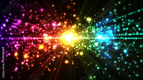 Wallpaper Mural Vibrant Abstract Background with Bright Light Effects Torontodigital.ca