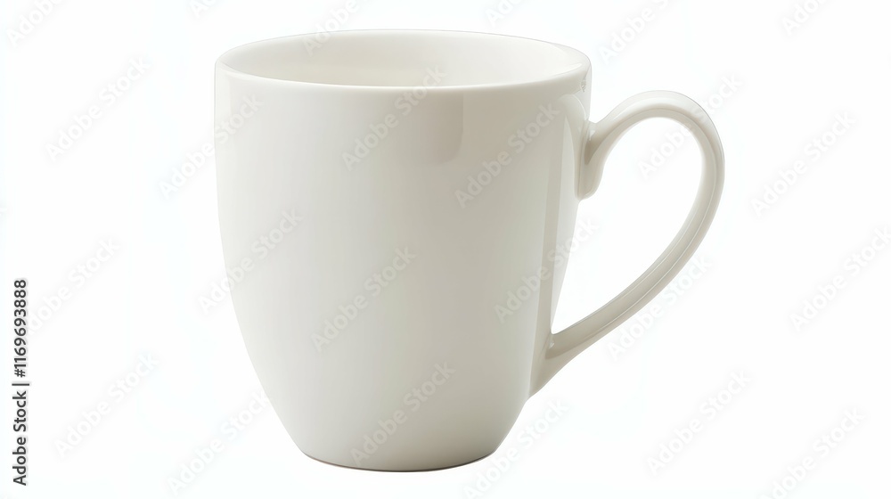 Plain white ceramic coffee mug, isolated on white background, no shadows, Plain white ceramic coffee mug, isolated on white background, no shadows,