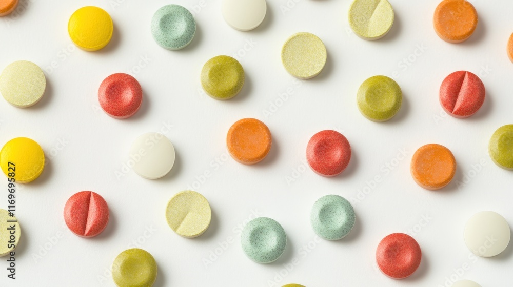 Colorful pills and tablets scattered on white background. (1) Colorful pills and tablets scattered on white background. (1)