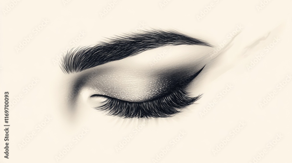 Exquisite Close-Up of Stunning Woman's Eyes with Luscious Lashes and Perfectly Groomed Brows, Capturing Elegance and Beauty in High Resolution Exquisite Close-Up of Stunning Woman's Eyes with Luscious Lashes and Perfectly Groomed Brows, Capturing Elegance and Beauty in High Resolution