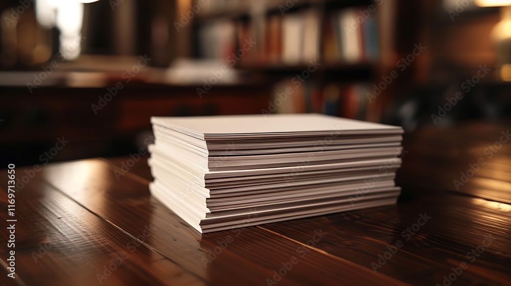 A row of freshly printed flashcards stacked neatly on a study desk. A row of freshly printed flashcards stacked neatly on a study desk.