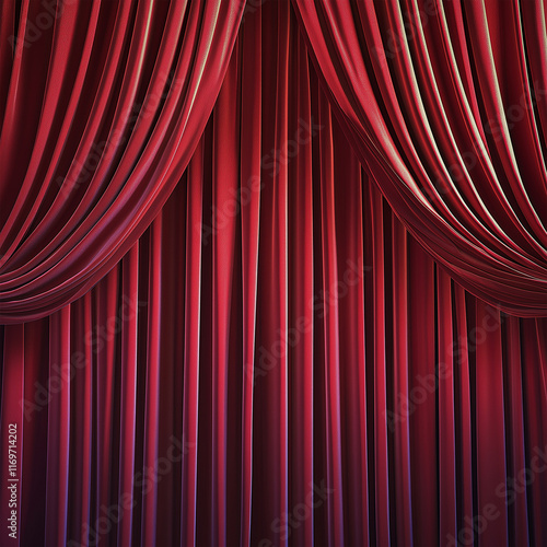 Wallpaper Mural Red Draped curtain background
 Torontodigital.ca