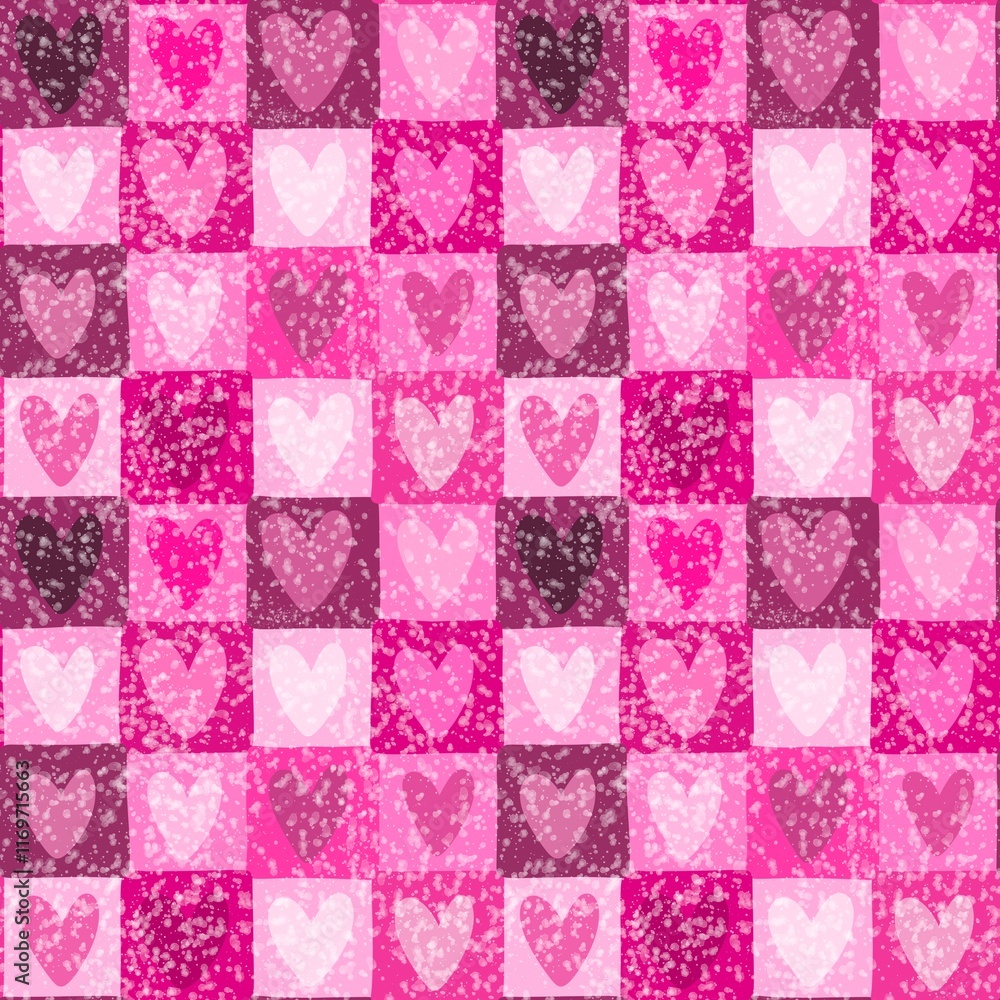 Valentine hearts seamless 14 February love pattern for wrapping paper Valentine hearts seamless 14 February love pattern for wrapping paper