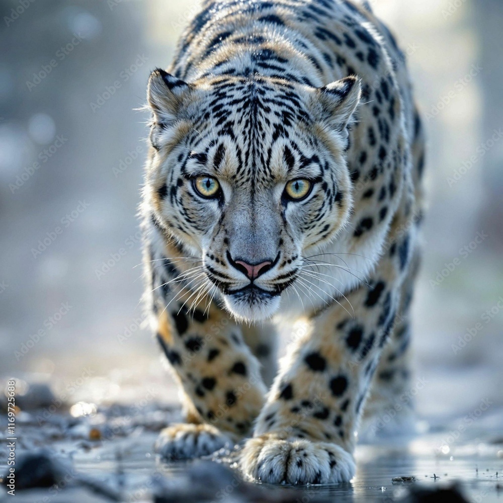 Fototapeta premium Portrait of a leopard (Panthera pardus)