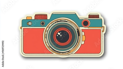 Vintage Camera Illustration Retro Photography Design Graphic Image photo