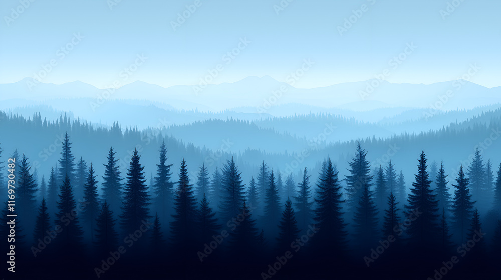 winter forest in the fog winter forest in the fog