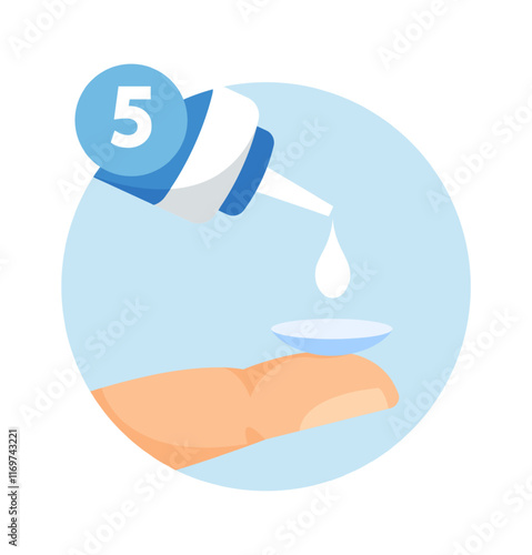 Contact lens with moist drop