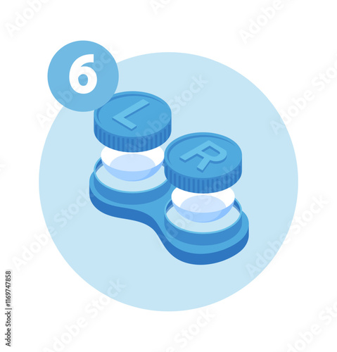 Right left lenses in pack