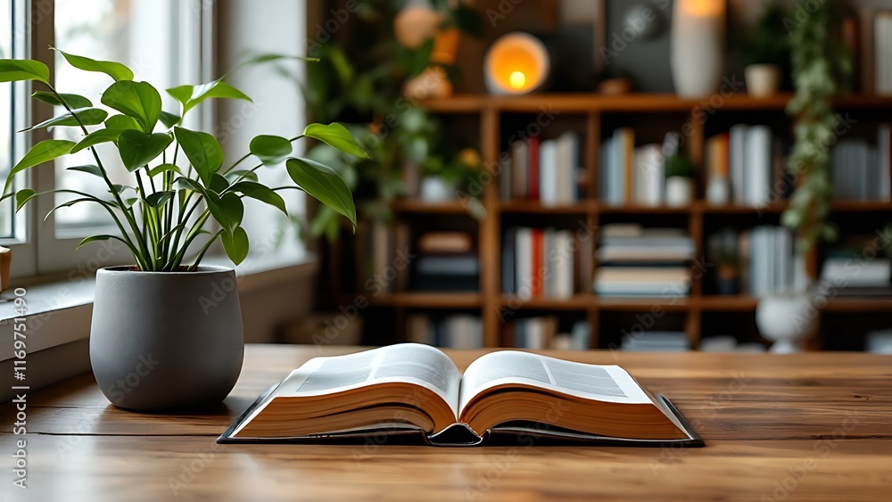 Well-lit office room with a stylish bookcase, creating an ideal Zoom virtual background for professional meetings or virtual events Well-lit office room with a stylish bookcase, creating an ideal Zoom virtual background for professional meetings or virtual events
