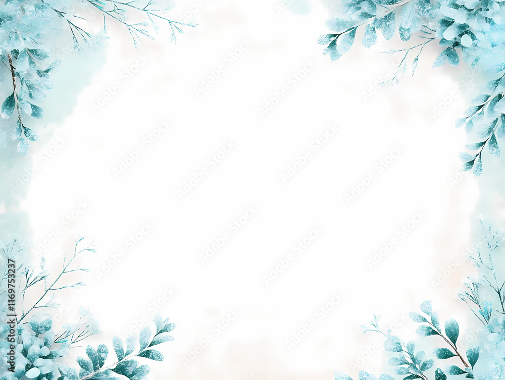 Serene winter scene with frosty branches creating a delicate frame. Perfect for holiday cards or winter-themed designs. Serene winter scene with frosty branches creating a delicate frame. Perfect for holiday cards or winter-themed designs.