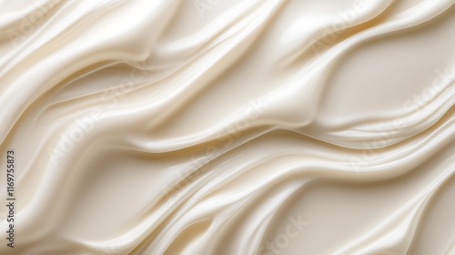 Creamy White Substance Swirling Smoothly