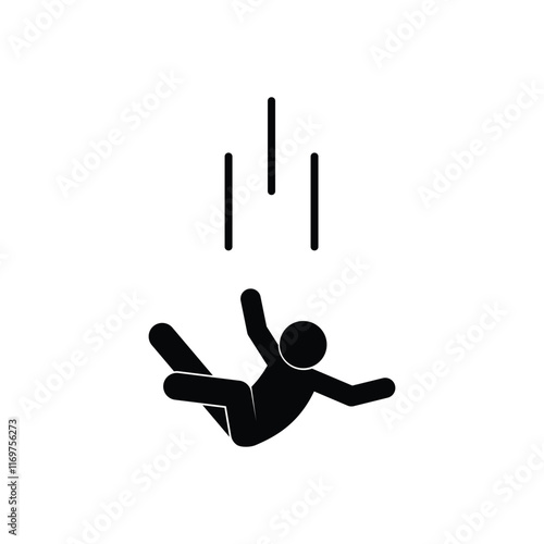 falling people, icon man slipped, on a transparent background	
