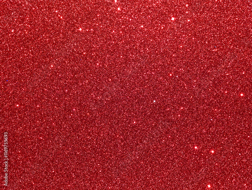 Red sparkle background. Red glitter background. Red glimmer. Abstract twinkle texture. Glitter surface. Glimmer layout. Holiday layout. Diamond luxury surface. Celebration background. Holiday backdrop