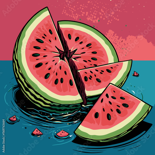 watermelon vector for design needs 