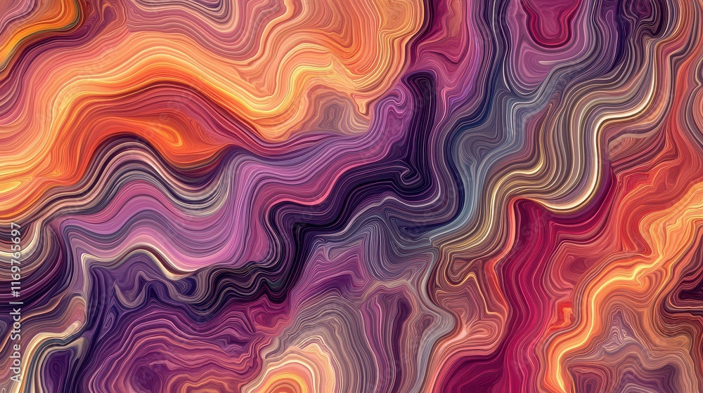 Obraz premium A visually captivating seamless pattern featuring beautiful abstract fluid art.