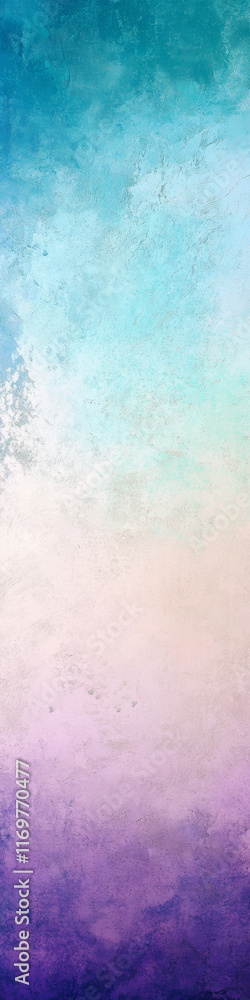 Fototapeta premium Blue pastel gradient with lilac and lavender tones blending into teal and beige. Subtle granular noise and metallic foil shimmer create a soft, dreamy effect.