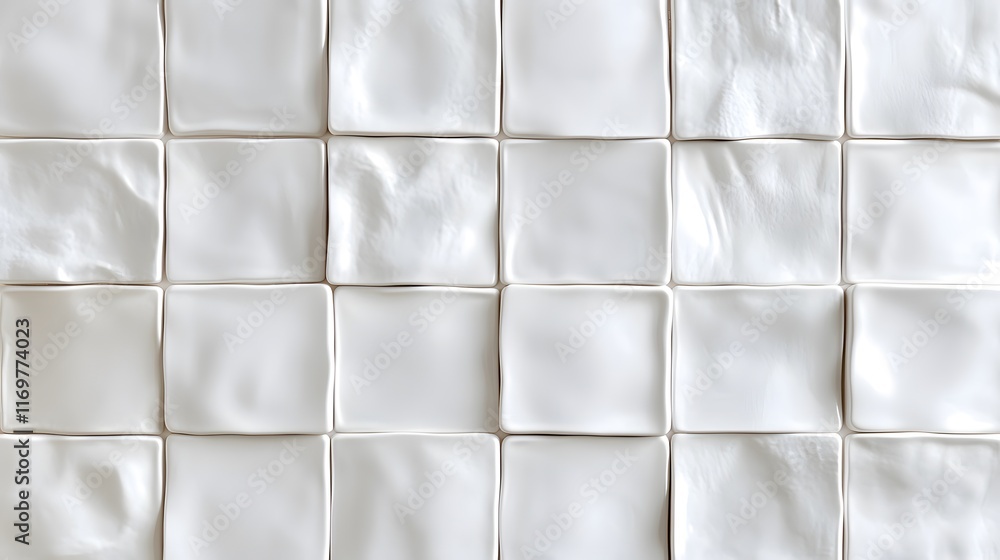 Fototapeta premium Array of Textured Off-White Square Tiles