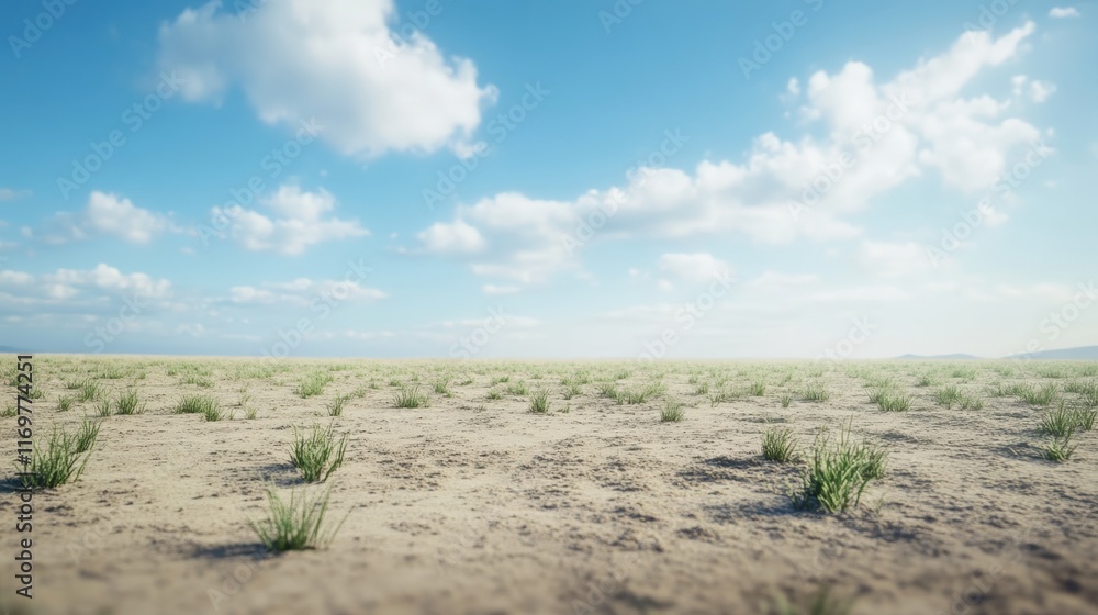 Dry grass land with cloudy sky Dry grass land with cloudy sky