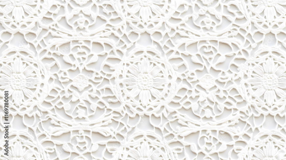 Sophisticated Geometric Lace Pattern with Overlapping Designs