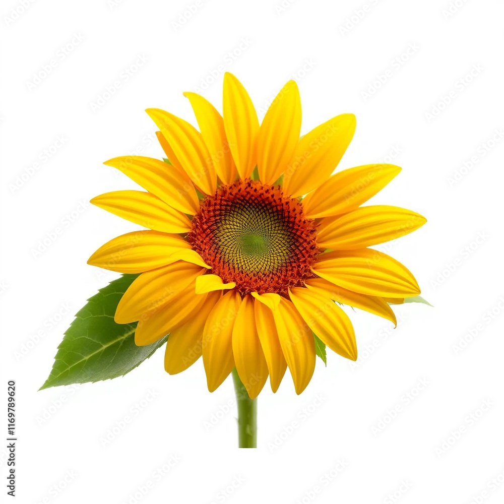 Beautiful sunflower, with isolated on white background Beautiful sunflower, with isolated on white background
