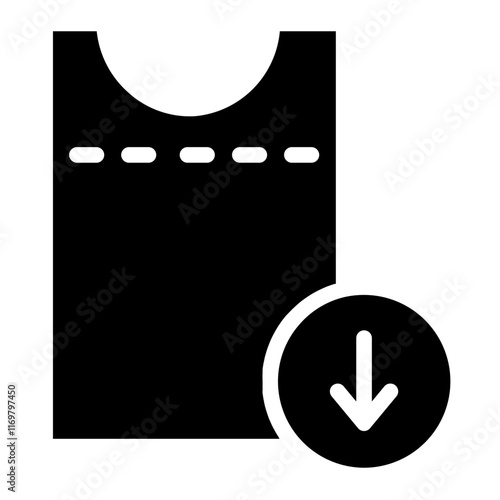 Download Ticket Upload Glyph Icon