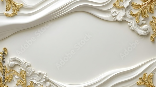 Elegant White and Gold Ornate Frame Design