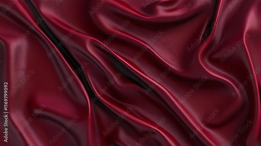Obraz premium Rich Burgundy Leather Surface Texture with Fine Grain
