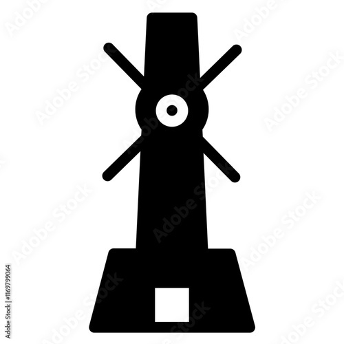 Windmill Farm Rural Glyph Icon