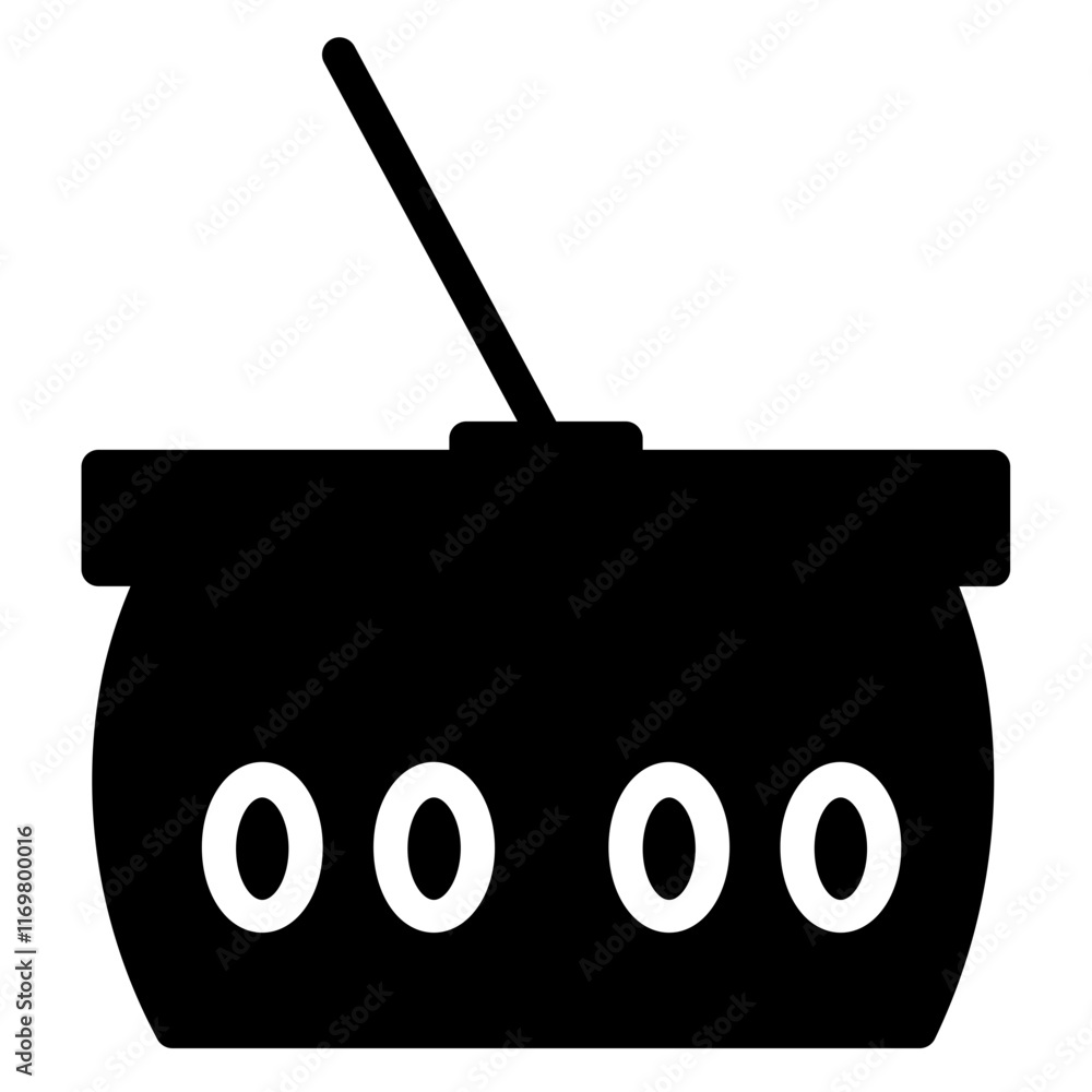 Fototapeta premium Supermarket Shopping Mall Glyph Icon