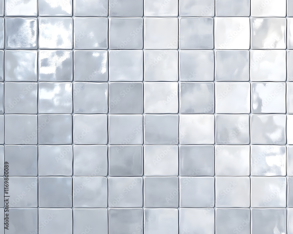 Image of Light Gray Glossy Square Tiles Image of Light Gray Glossy Square Tiles